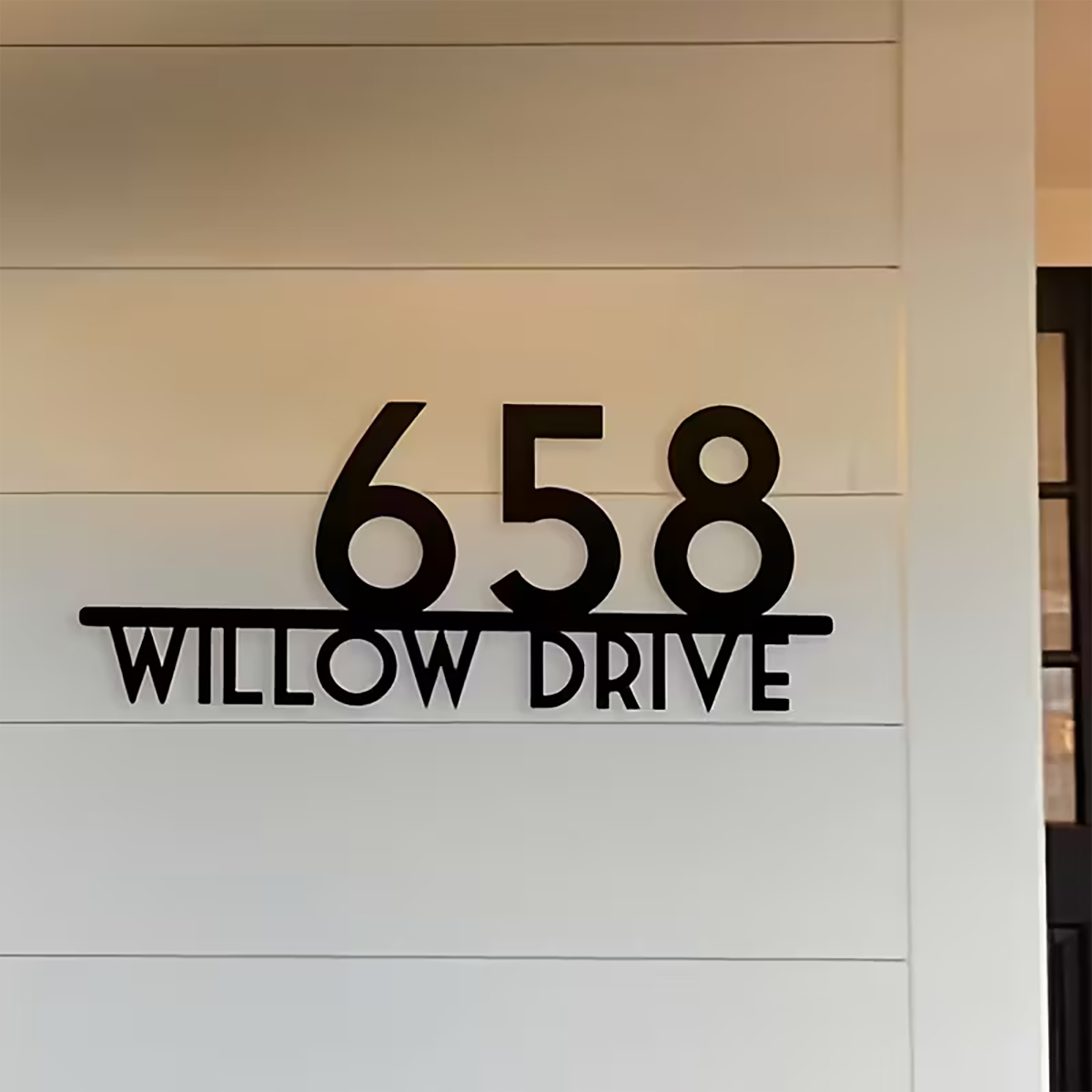 Home Office Number - Spersonalizowany nowoczesny metalowy numer domu, metalowy