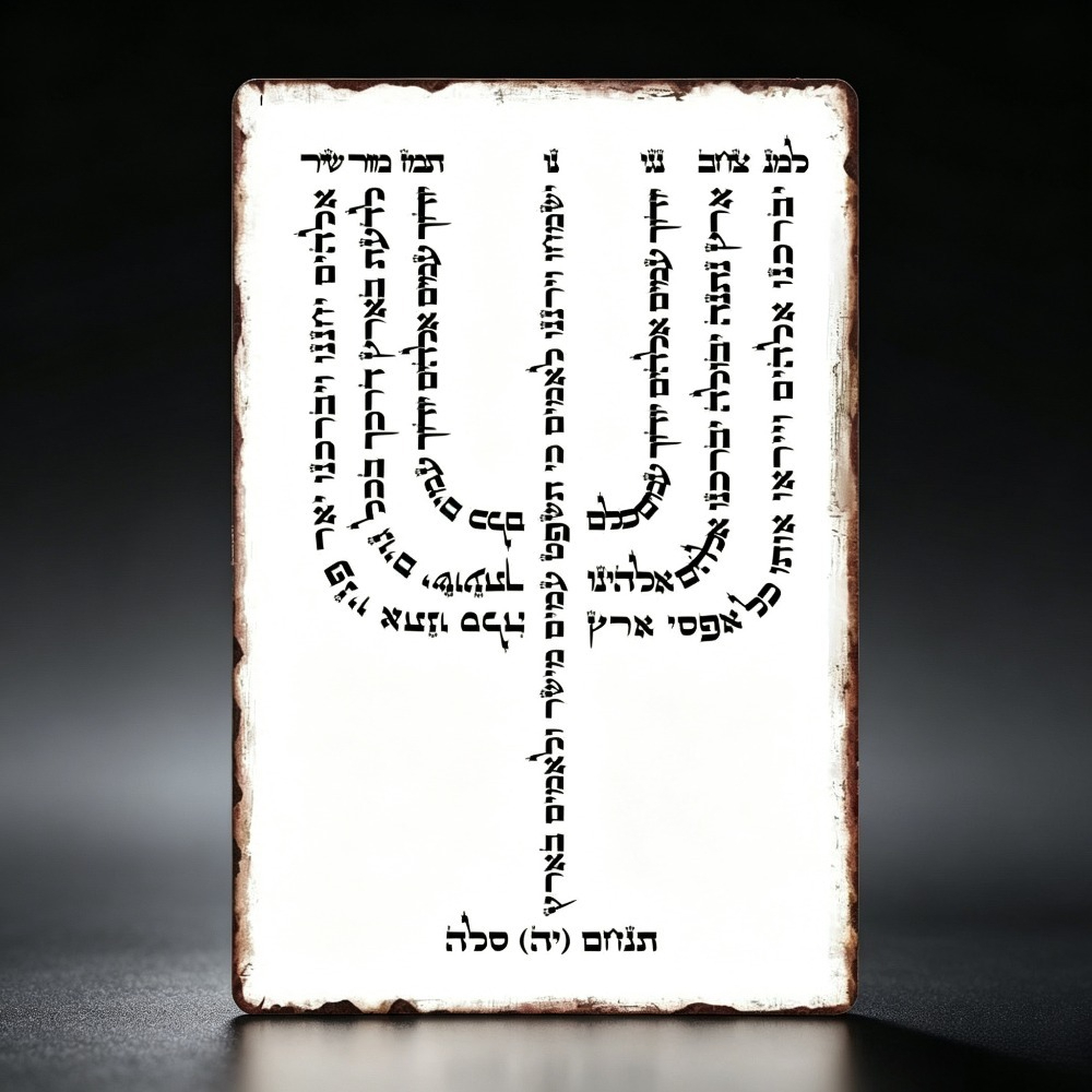 Home Office For - CIFBUY Vintage Hebrajski YHVH Aluminiowy Znak