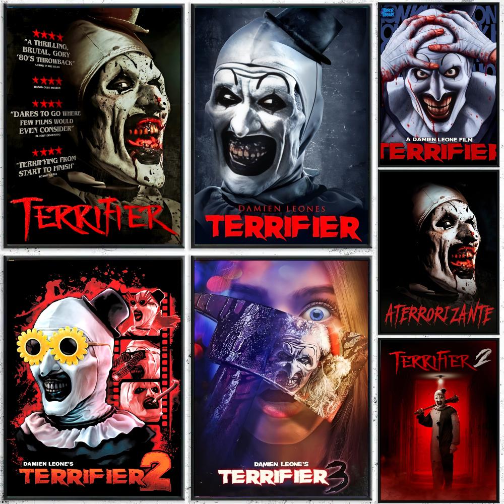Home Office Wallpaper - Klasyczny plakat z filmu „T-Terrifier” –