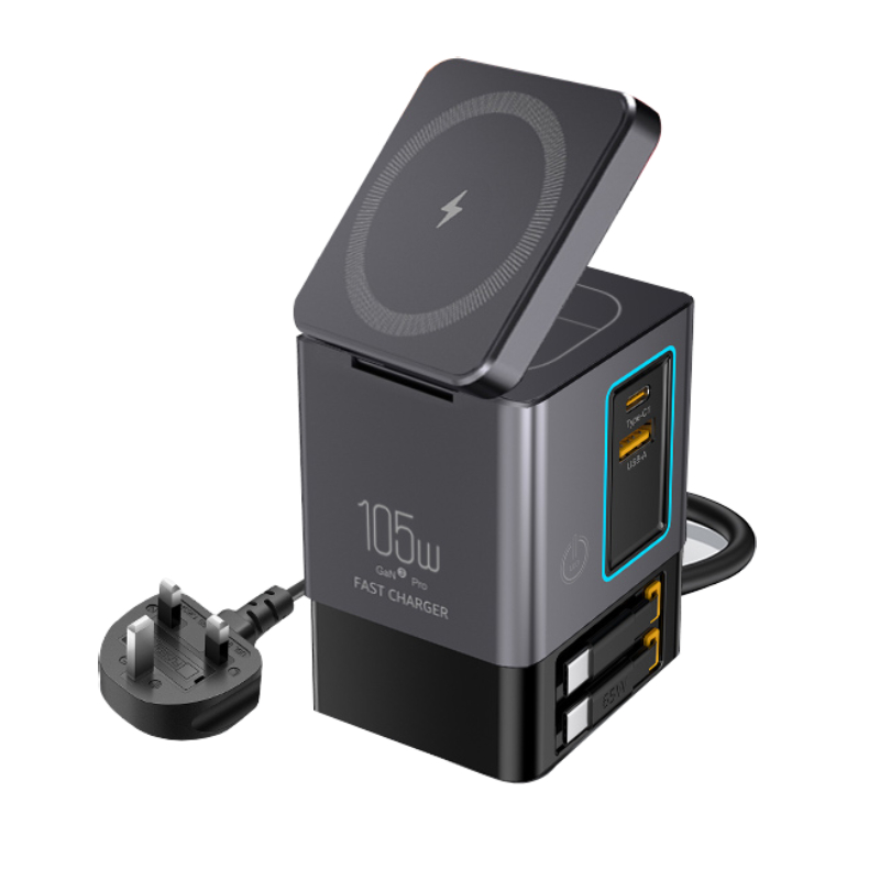 GaN 6 w 1 105W Magnetyczna bez – Desk Charging Station recenzja i cena