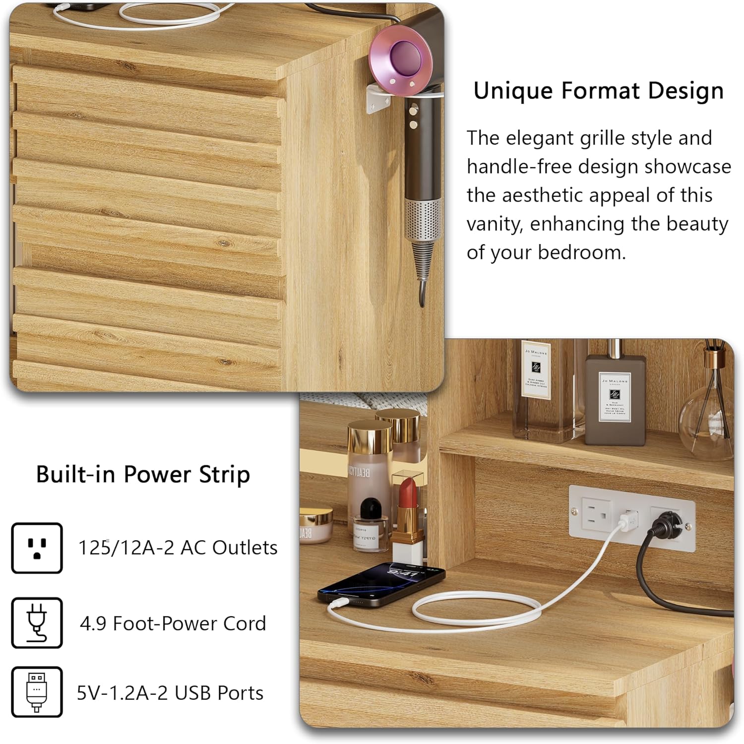 Zestaw toaletki do sypialni z  – Desk Charging Station recenzja i cena