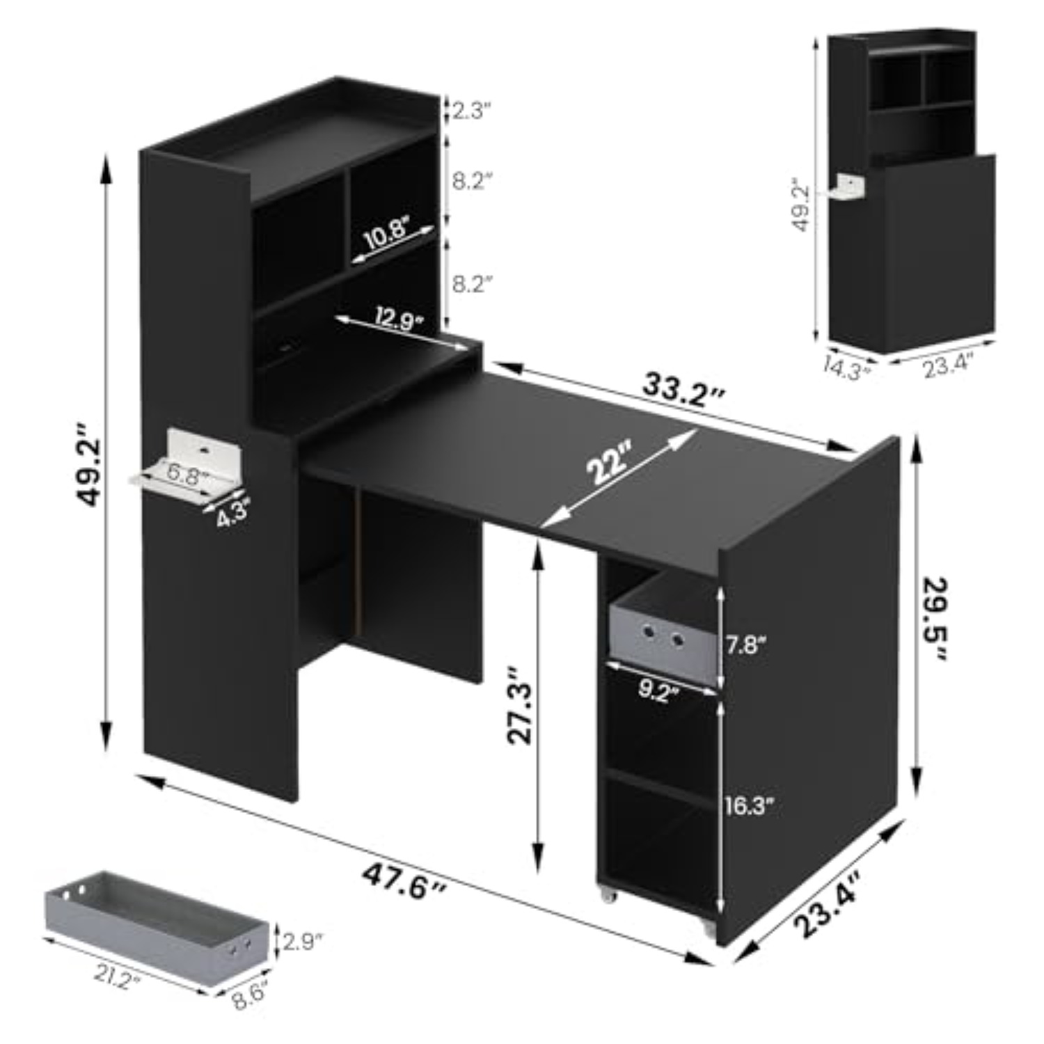 Składany stolik do manicure, r – Desk Charging Station recenzja i cena