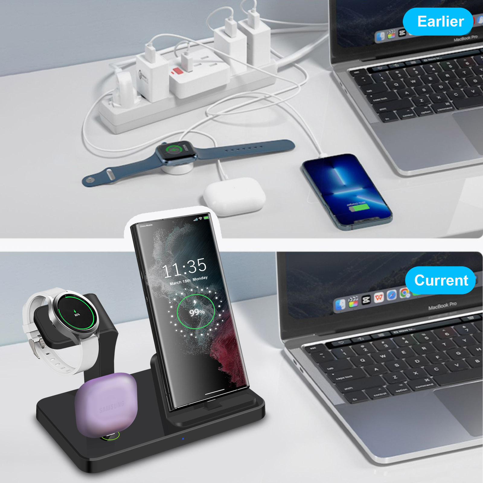 Stacja ładująca 3 w 1 z portem – Desk Charging Station recenzja i cena