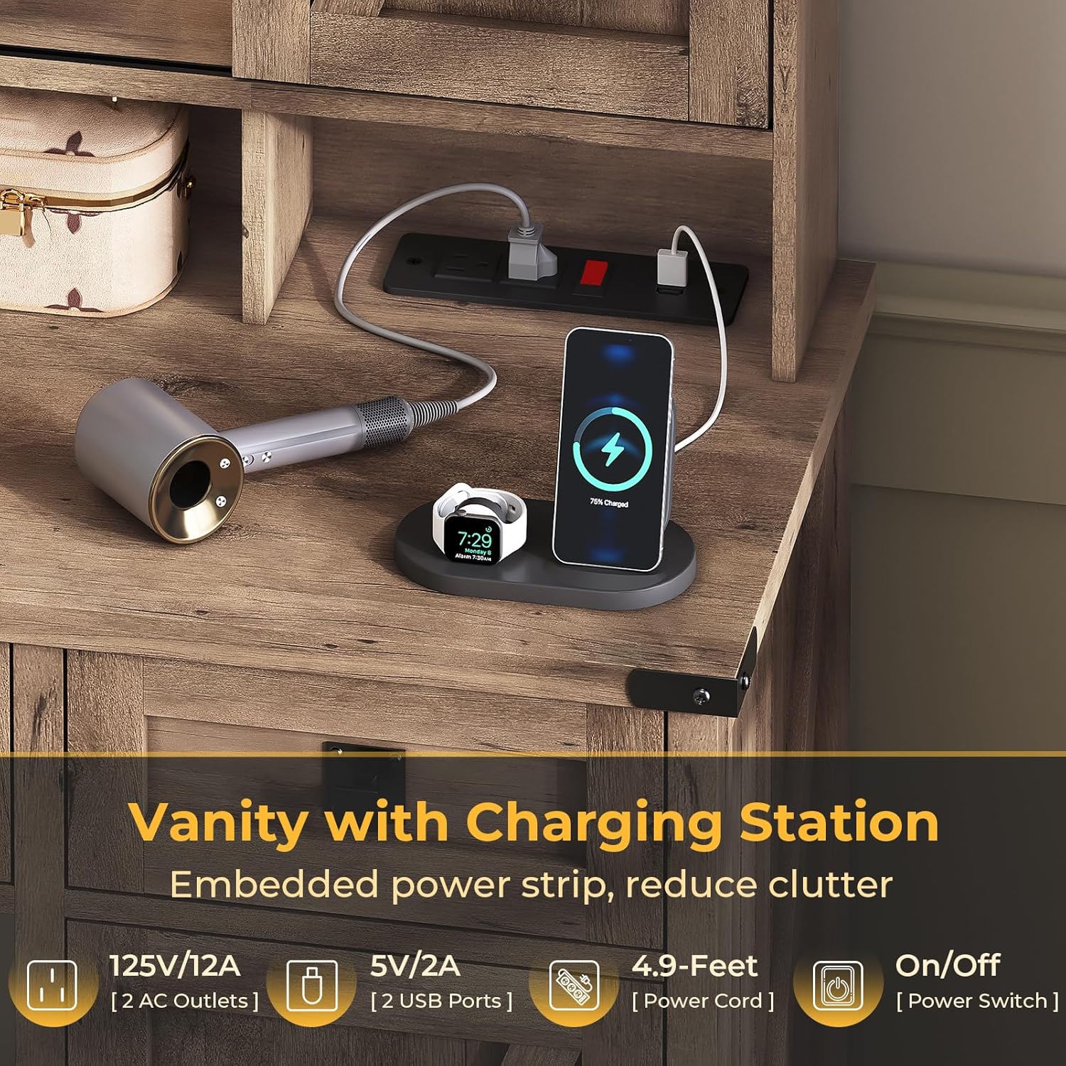 Biurko do sypialni w stylu far – Desk Charging Station recenzja i cena