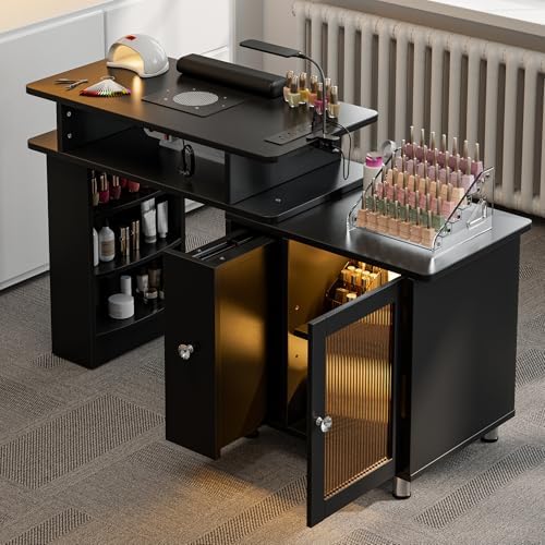 Stół do manicure z oświetlenie – Desk Charging Station recenzja i cena