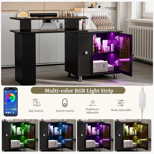 Stół do manicure z oświetlenie – Desk Charging Station recenzja i cena